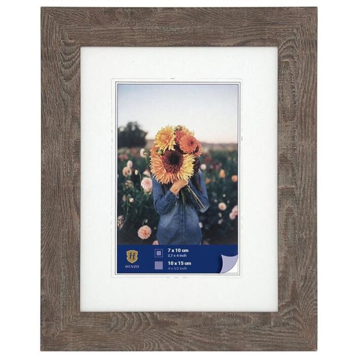 WPC cadre photo Dahlia 10x15 cm brun moyen