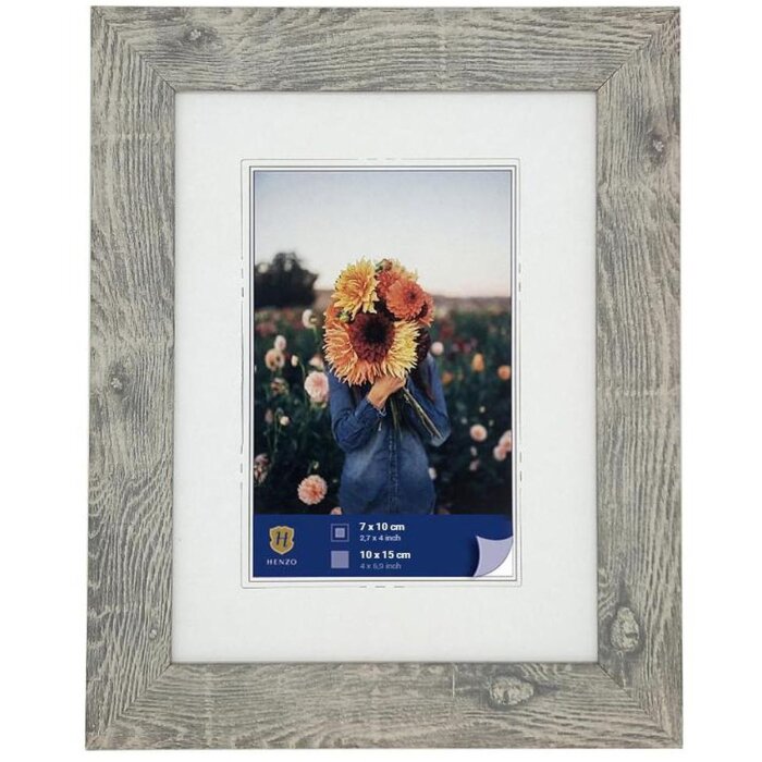 WPC cadre photo Dahlia 10x15 cm gris