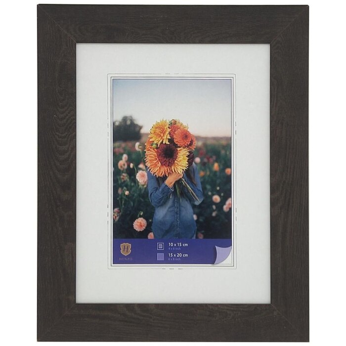 WPC cadre photo Dahlia 15x20 cm brun foncé