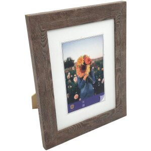 WPC cadre photo Dahlia 15x20 cm brun moyen