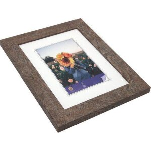 WPC cadre photo Dahlia 15x20 cm brun moyen