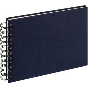 Album spirale Walther Cloth bleu foncé 23x17 cm 40...