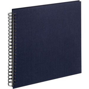 Album spirale Walther Cloth bleu foncé 30x30 cm 50...