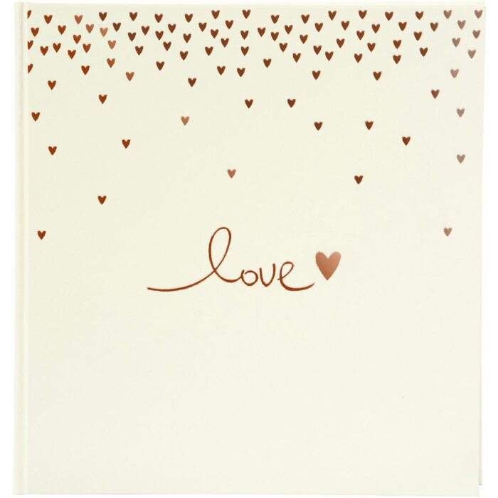 Goldbuch album de mariage Raining Hearts pêche 30x31 cm 60 pages blanches