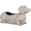 Clayre & Eef 6TE0305 Pot de fleurs Intérieur 24x9x13 cm Gris Chien