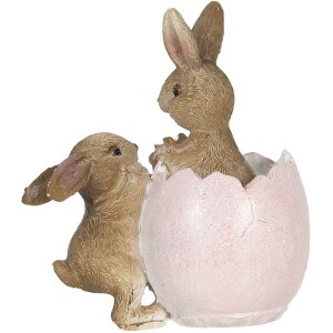 Décoration Lapin 9x5x10 cm rose 6PR3268