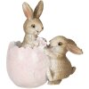 Décoration Lapin 9x5x10 cm rose 6PR3268