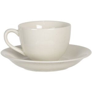 Tasse à café avec soucoupe Ø 15x7 cm - 0.2L multicolore DCHKS