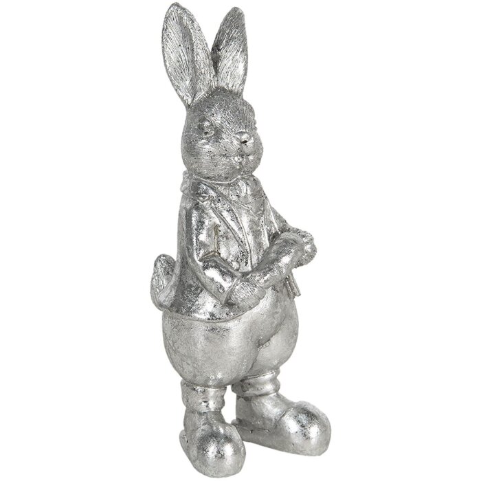 Décoration Lapin 6x6x13 cm argent 6PR3096ZI