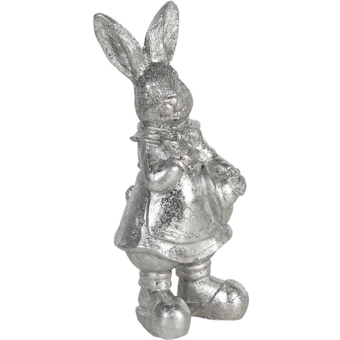 Décoration Lapin 6x6x13 cm argent 6PR3097ZI