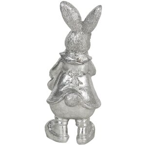 Décoration Lapin 6x6x13 cm argent 6PR3097ZI