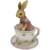 Décoration Lapin 8x8x11 cm multicolore 6PR3327