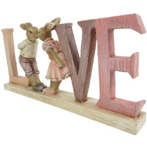 Décoration Lapin 19x3x9 cm rose 6PR3289