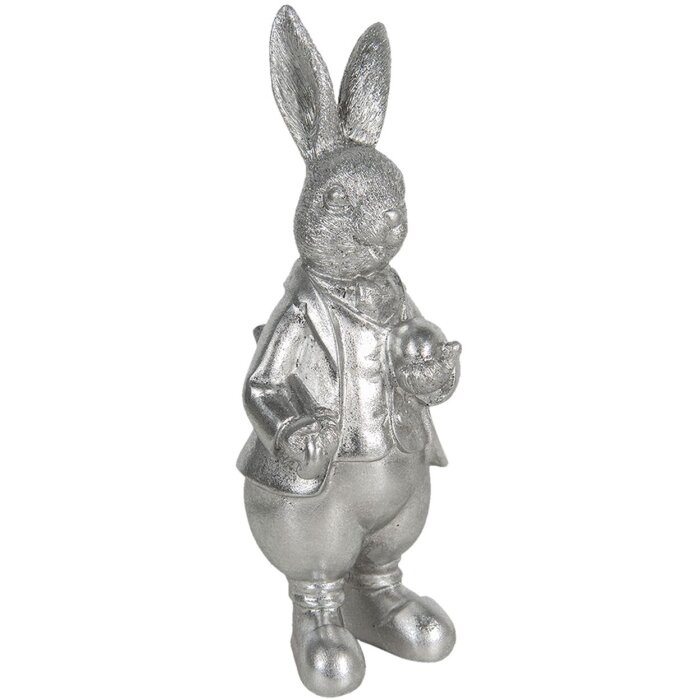 Décoration Lapin 12x11x22 cm argent 6PR3094ZI