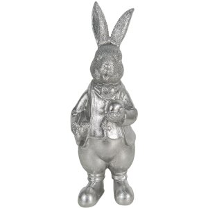 Décoration Lapin 12x11x22 cm argent 6PR3094ZI