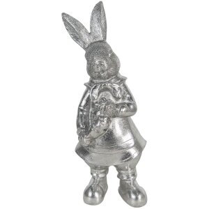 Clayre & Eef 6PR3095ZI Accessoires pour la maison Lapin 22 cm Argenté