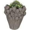 Pot de fleurs Ø 23x25 cm gris 6TE0357