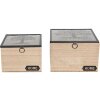 Coffrets en bois 18x18x12 - 15x15x11 cm (2 pièces) brun 6H1936