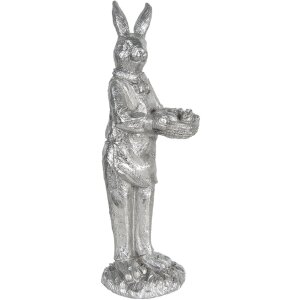 Décoration Lapin 13x11x33 cm argent 6PR3092ZI