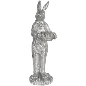 Décoration Lapin 13x11x33 cm argent 6PR3092ZI