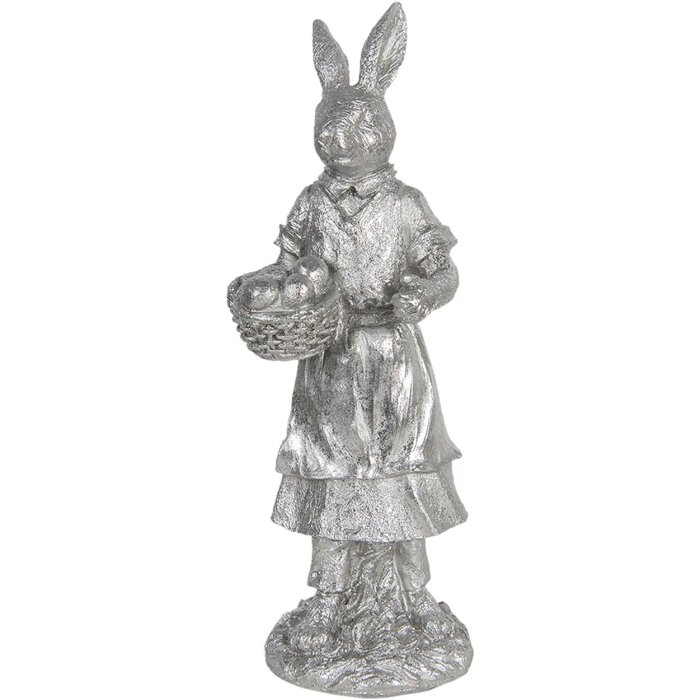 Décoration Lapin 13x12x34 cm argent 6PR3093ZI