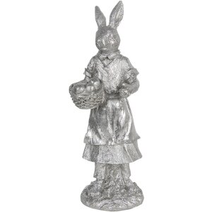 Décoration Lapin 13x12x34 cm argent 6PR3093ZI