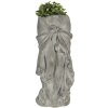 Pot de fleurs 16x15x38 cm gris 6TE0326L