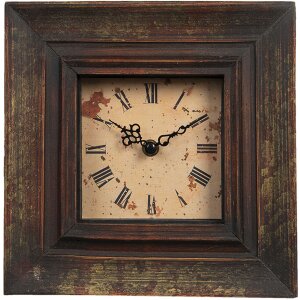 Horloge 23x5x23 cm - 16x20 cm brun 2F0751