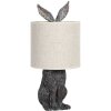 Clayre & Eef 6LMC0013 Lampe de table Lapin Ø 20x45 cm Marron Beige Plastique