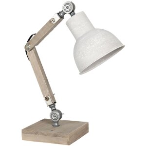 Lampe de bureau 15x15x47 cm E27-max 1x60W crème...