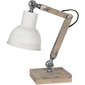 Lampe de bureau 15x15x47 cm E27-max 1x60W crème...