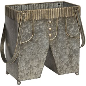 Porte-plantes pantalon (2 pièces) 28x15x30-50 - 23x12x24-43 cm gris 6Y4184