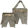 Porte-plantes pantalon (2 pièces) 28x15x30-50 - 23x12x24-43 cm gris 6Y4184