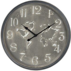 Horloge murale Ø 48x6 cm - 1xAA gris 6KL0696