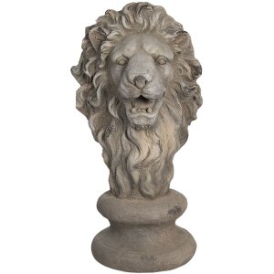 Décoration lion 34x35x67 cm gris 5PR0060