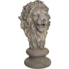 Décoration lion 34x35x67 cm gris 5PR0060