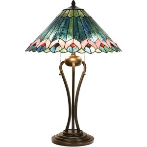 LumiLamp 5LL-5391 Lampe de table Tiffany Ø 48x73...