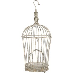 Décoration Cage à oiseaux (set de 3 pièces) Ø 36x81 - Ø 31x72 - Ø 26x44 cm blanc 5Y0722