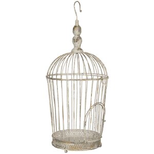 Décoration Cage à oiseaux (set de 3 pièces) Ø 36x81 - Ø 31x72 - Ø 26x44 cm blanc 5Y0722