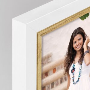 Cadre photo en bois Ayas 15x20 cm blanc