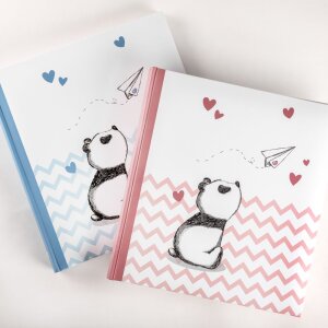 Walther Baby Album Little Panda bleu 28x30,5 cm 50 pages blanches