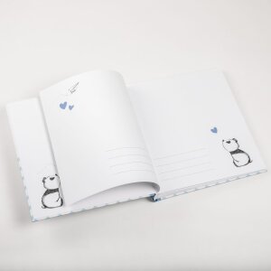 Walther Baby Album Little Panda bleu 28x30,5 cm 50 pages blanches