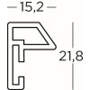 Walther cadre plastique Steel Style 60x80 cm argenté avec passe-partout 50x70 cm