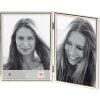 Walther cadre double Chloe 2 photos 9x13 cm argent brillant format vertical