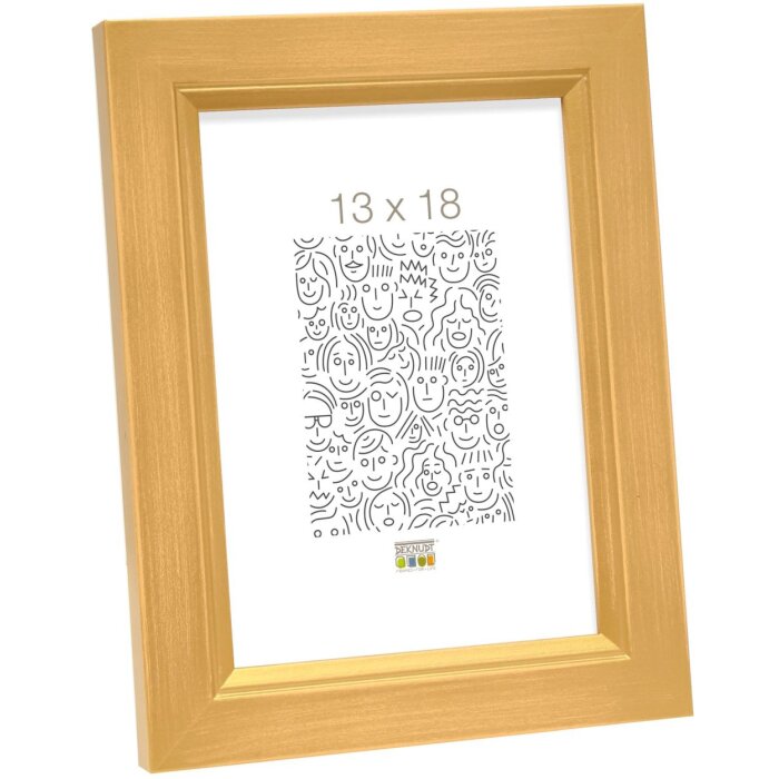 Cadre en bois S42L or 15x20 cm verre premium