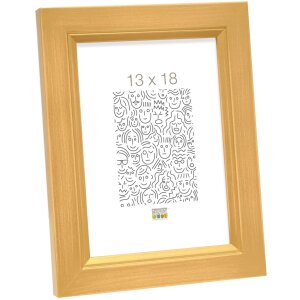 Cadre en bois S42L or 18x24 cm verre premium