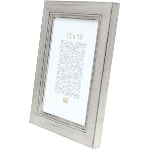 Cadre en bois S42L argent 10x15 cm verre premium