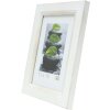 Cadre en bois S42L blanc 10x15 cm verre premium