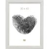 Cadre en bois S42L blanc 20x30 cm verre premium