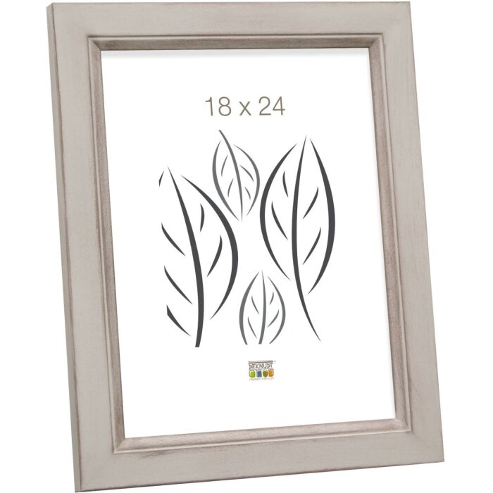 Cadre en bois S42L beige 18x24 cm verre premium